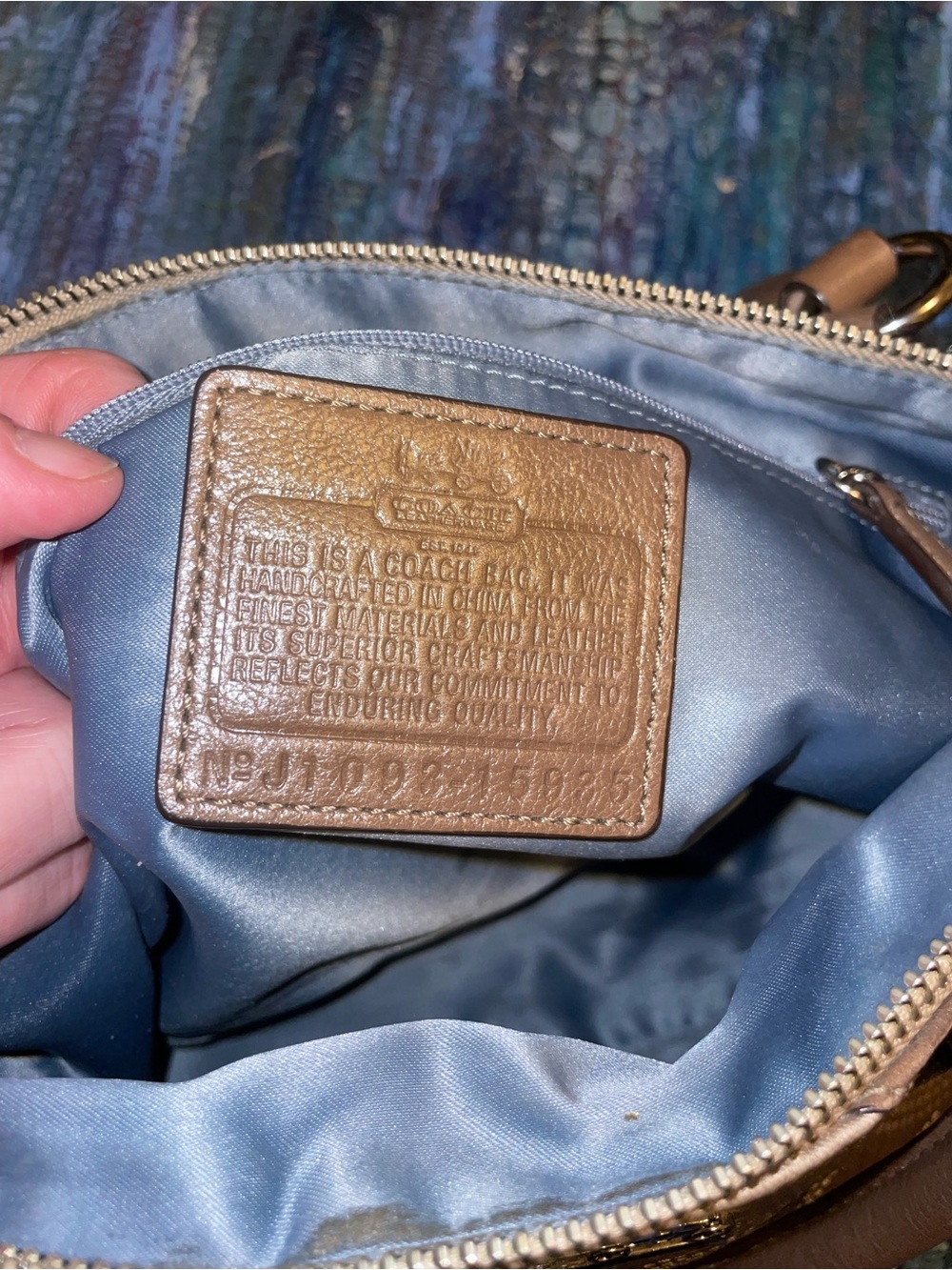 Coach Madison Dotted op art Sophia Satchel Purse Shoulder Handbag/Tote - Picture 4 of 16